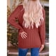 thumbnail image 5 of Suéter de Punto de Larga para Mujer, Otoño 2025, Cárdigan Abierto con Botones, Prenda Exterior Holgada Rojo Óxido L, 5 of 8