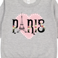 thumbnail image 3 of Inktastic Paris Pink Heart Eiffel Tower with Flowers Toddler Sweatshirt, 3 of 4