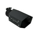thumbnail image 2 of MBRP T5173BLK Exhaust Tip - Black Hex Tips - Clamp-On - 2-1/2 in Inlet - 4 in Hex Outlet - 10 in Long - Stainless - Black Powder Coat - Each, 2 of 5