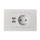 thumbnail image 1 of Toma de corriente de pared, enchufe 16a, toma de corriente eléctrica estándar UE, cargador USB Dual de 1000ma, 1 of 4