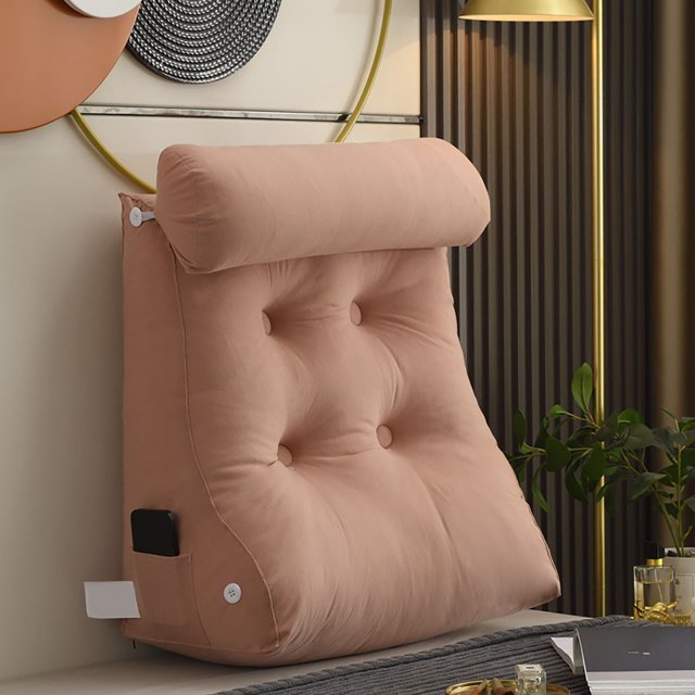 BKER Coussin de Lecture pour Lit et Repos en Forme d'Arc, Dossier Surélevé, Appuie-Tête en Forme, Coussin Moderne, Coussin de Soutien Inclinable, Utilisé pour Décorer Canapés, Lits et Fenêtres 45x55 cm