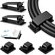 thumbnail image 2 of Organizador de cables adhesivo, soporte para cables, arnés de gestión de cables, abrazadera con clip para PC de casa, cableado de cable USB, administrador de cables de escritorio, 2 of 5