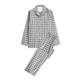 thumbnail image 2 of LSLJS Ensembles de Pyjama pour Hommes Décontractés Vêtements d'Intérieur Hauts à Manches Longues Pantalons Col Rabattu Pyjamas de Nuit Ensembles Cadeaux pour Hommes, 2 of 4