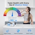 thumbnail image 3 of Distributeur de Filtre à Eau Alcaline Mince, 35 Tasses, Grande Capacité, 100 Gallons Longue Durée, Filtration Plus Rapide, Réduit le Chlore, PFOA/PFOS et Plus, Sans BPA, Blanc (avec 1 Filtre), 3 of 8