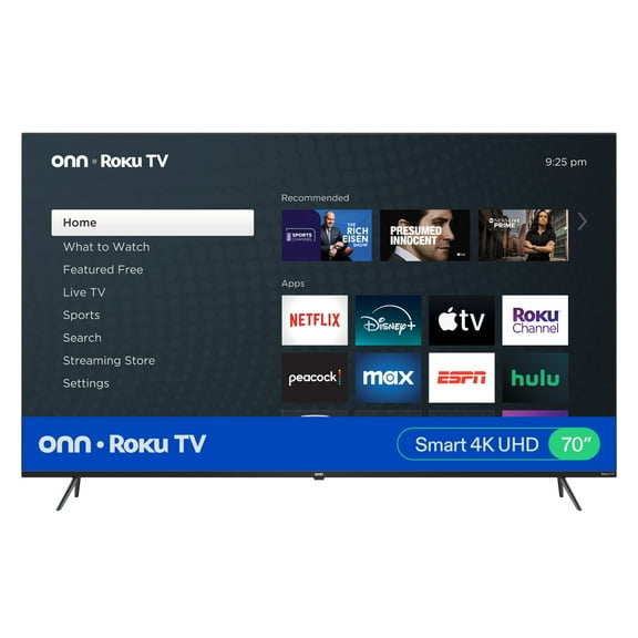 onn 70” Class 4K UHD Roku Smart Television, 100012588