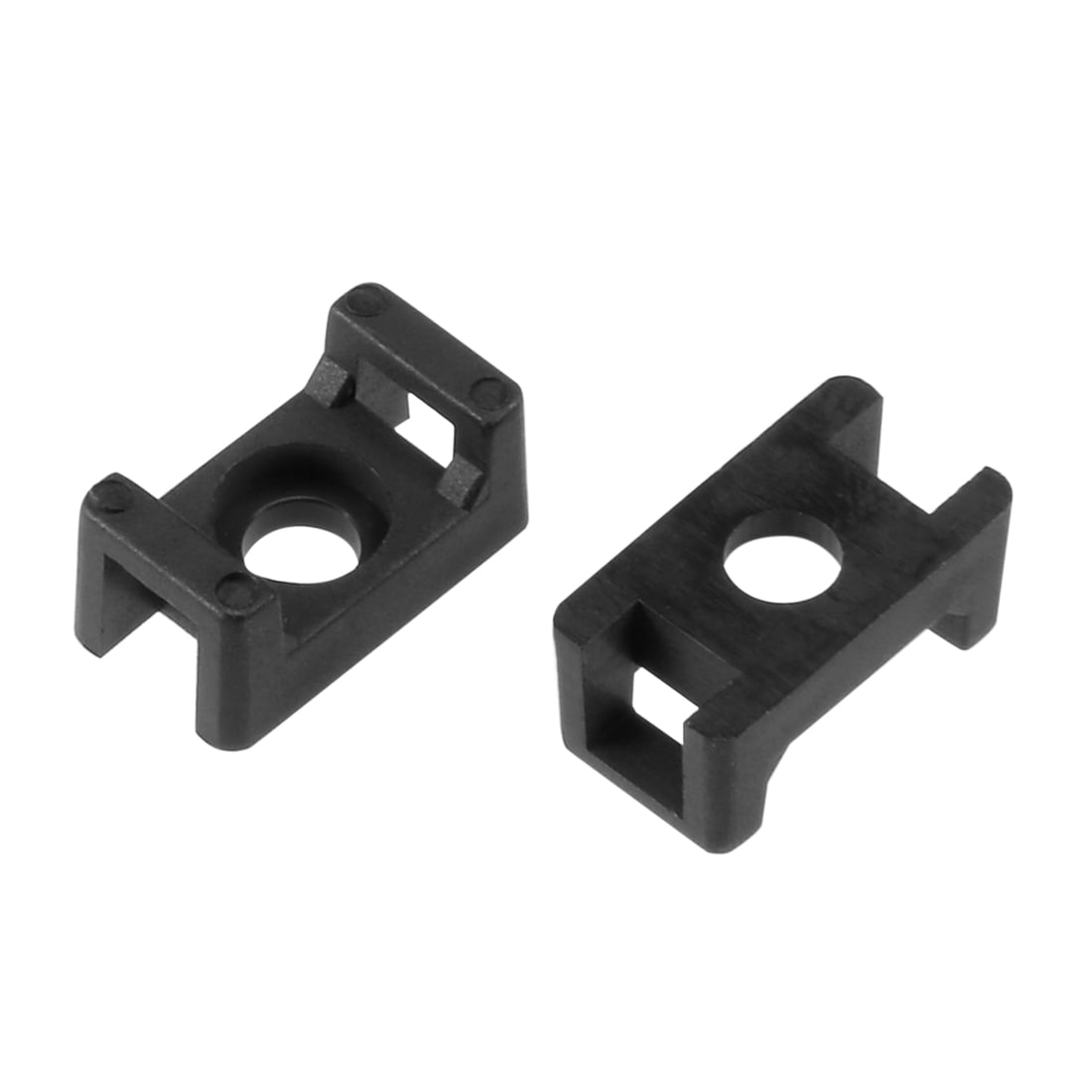 50 Nylon Hole Screw Cable Tie Mount Base Saddle Type Wire Holder Fixing Clips 