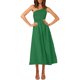 thumbnail image 3 of SAYOO vestidos largos acampanados para mujer 2022, verano sin mangas de un hombro fruncido Color sólido recorte de una pieza SAYOO casual, 3 of 6