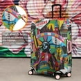 thumbnail image 3 of Travel Luggage Cover Suitcase Protector Fits 18-32 Inch Luggage Wheel Covers Patterned Travel Related Items Flower Luggage Protector Elastic Luggage Anti-scratch Suitcase Cover L, 3 of 6