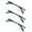 3 Black, variant on 3 Pairs Lightweight Transparent Clear Lens Rectangular Readers with Spring Hinge - Men Women Reading Glasses +2.50