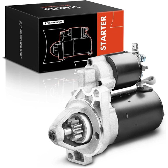 A-Premium Starter Motor Compatible with MG MGB 1968-1980 L4 1.8L, 12V 1.1KW 10 Teeth Clockwise, Replace# 70AB11000EB, 0986020021