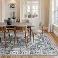 thumbnail image 3 of Bloom Rugs Washable Non-Slip 6x9 Rug - Silver / Dark Gray Traditional Oriental Area Rug for Living Room, Bedroom, Dining Room, and Kitchen - Exact size: 6' x 9', 3 of 9