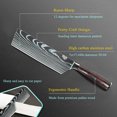 thumbnail image 3 of 8PCS Kitchen Knives Set ,Stainless Steel Chef Knife Set,Japanese Damascus Style ,Black, 3 of 9
