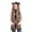 Coffee-2, variant on 3 in 1 Winter Warm Plush Hats Scarf Pocket Gloves Set Cute Hoodie Earflap Puffy Faux Fur Beanie Cap for Women Girls