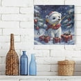 thumbnail image 6 of WOBOGO A Cute White Polar Bear Wall Clock 7.78 Inch Battery Operated Silent Unit Square Rustic Vintage Style for Home Bedroom Office Black Pointer, 6 of 8