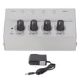 thumbnail image 2 of Ultra Compact Headphone Amplifier, 4 Channel Stereo 100-240V Headphone Accessories Portable Metal  for Stage EU Plug,US Plug, 2 of 7