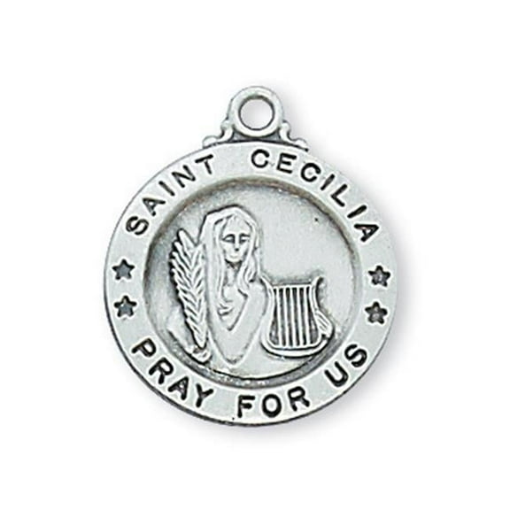 McVan L700CE 0.75 x 0.63 x 0.6 in. Sterling Silver St. Cecilia Pendant