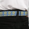 thumbnail image 4 of Buckle-Down Belt, Seatbelt Buckle Belt, Fist Pump Baby Blue Yellow, 30 to 44 Inches, 4 of 9