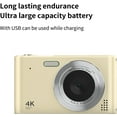 thumbnail image 4 of Oggfader Digital Camera for Kids 10-12 Student CCD Digital Camera 1080P HD Photo Effective 800W Campus Photography OLVG Portable Travel Entry Level Affordable Camera,Yellow, 4 of 8