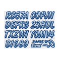 thumbnail image 3 of STIFFIE Whipline Metallic Silver / Navy 3" Alpha-Numeric Identification Custom Kit Registration Numbers & Letters Marine Stickers Decals for Boats & Personal Watercraft PWC, 3 of 8