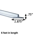 thumbnail image 2 of 72"L x 2.875"W x 0.75"H T-Strip Sign Holder, 5-Pack, 2 of 3