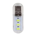 thumbnail image 4 of Cateissary Luz de noche de plástico portátil 3 LED 3-5V 200LM 3000K / 7000K Interfaz USB Banco de energía Lámpara de noche Herramienta de Blanco 10piezas, 4 of 6