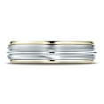 thumbnail image 2 of Benchmark� 14 kt Two Tone Goldd 6mm Comfort-fit High Polished Carved Design Wedding Band Ring, 2 of 7
