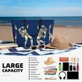 thumbnail image 5 of KdxioDisco party Astronaut Dancing for Beach Bag for Women Large Beach Tote Bag Waterproof Sandproof Swim Bag with Zipper Pockets Beach Vacation Travel, 5 of 7