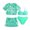 Green, variant on UANWENN Girls Swimwear Bikini Set For 5 9 Years Old Kids Comfortable Beach Swim Suit For Girls Summer Pool Party Outfit Toddler Two Piece Bathing Suit Swimsuit for Kids Girl Racing Swimsuit Size 6