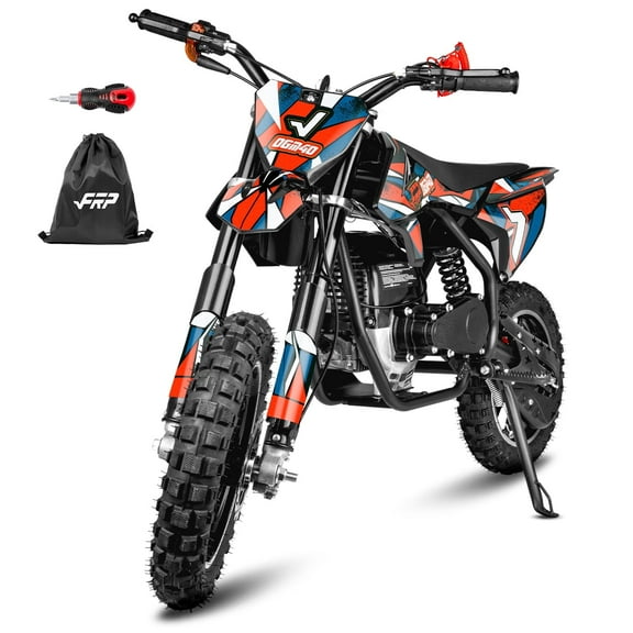 FRP FX40 40cc Dirt Bikes, 4-Stroke Gas Dirtbike for 13 , Mini Dirt Bike with Pull Start, Rear Disc Brake, EPA Certified, 20MPH Max Speed, Up to 132 LBS - Red