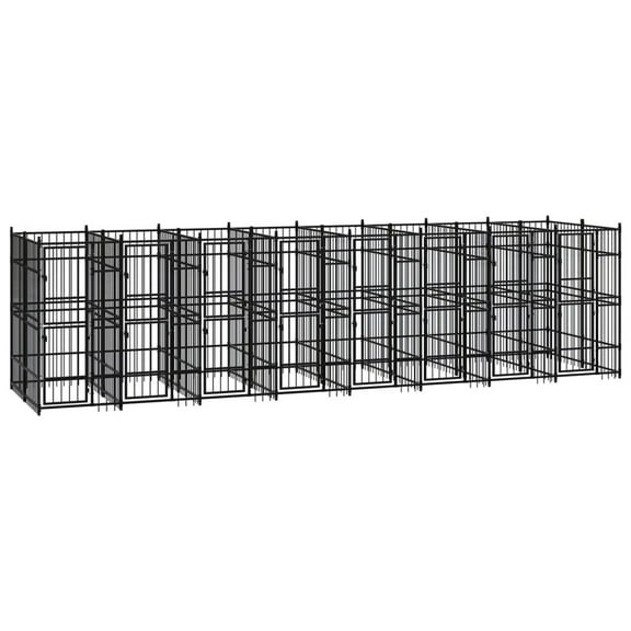 MIXFEER Outdoor Dog Kennel Steel 158.8 ft²