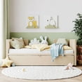 thumbnail image 2 of Twin Size Upholstered daybed with Pop Up Trundle, Beige, 2 of 10