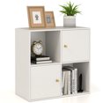 thumbnail image 7 of Giantex cube Bookcase, Wooden Bookshelf w/4-cube, Display Compartment Cabinet forBedroom, Living Room, White, 7 of 7