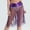 Purple, variant on Dianli Everyday Skirt Midi Skort Elastic Drawstring Tassel Skirt Low Waist Pleated Denim Look Casual Pull On Trendy Streetwear Versatile Day To Night Mini Skirt