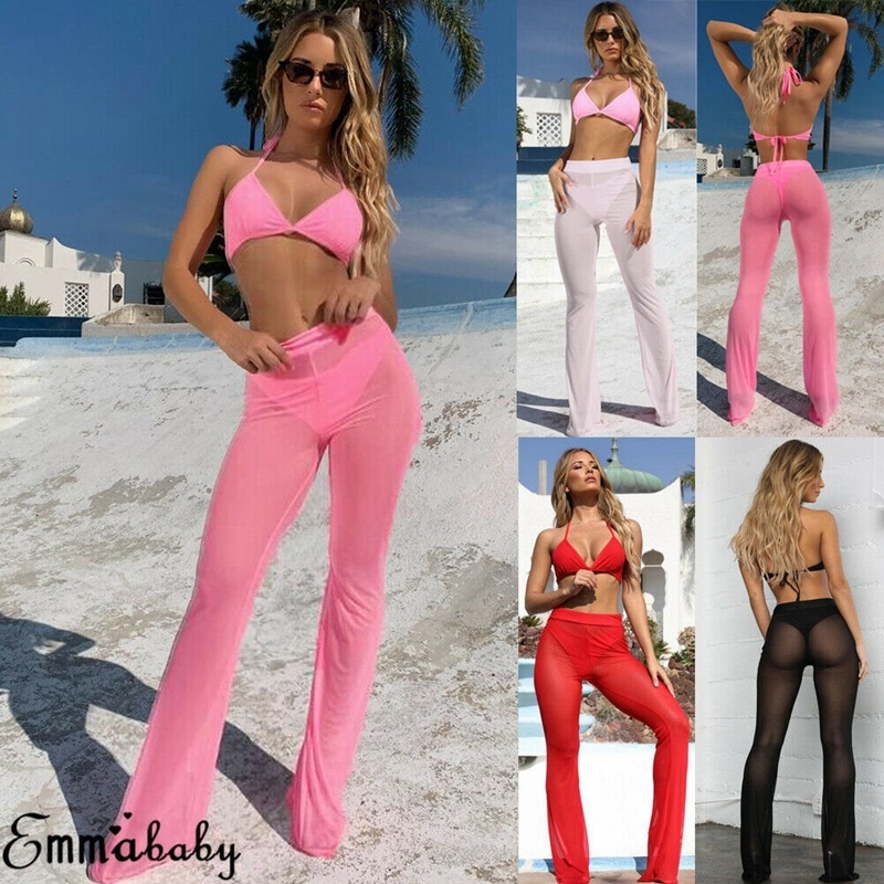 mesh high waisted trousers
