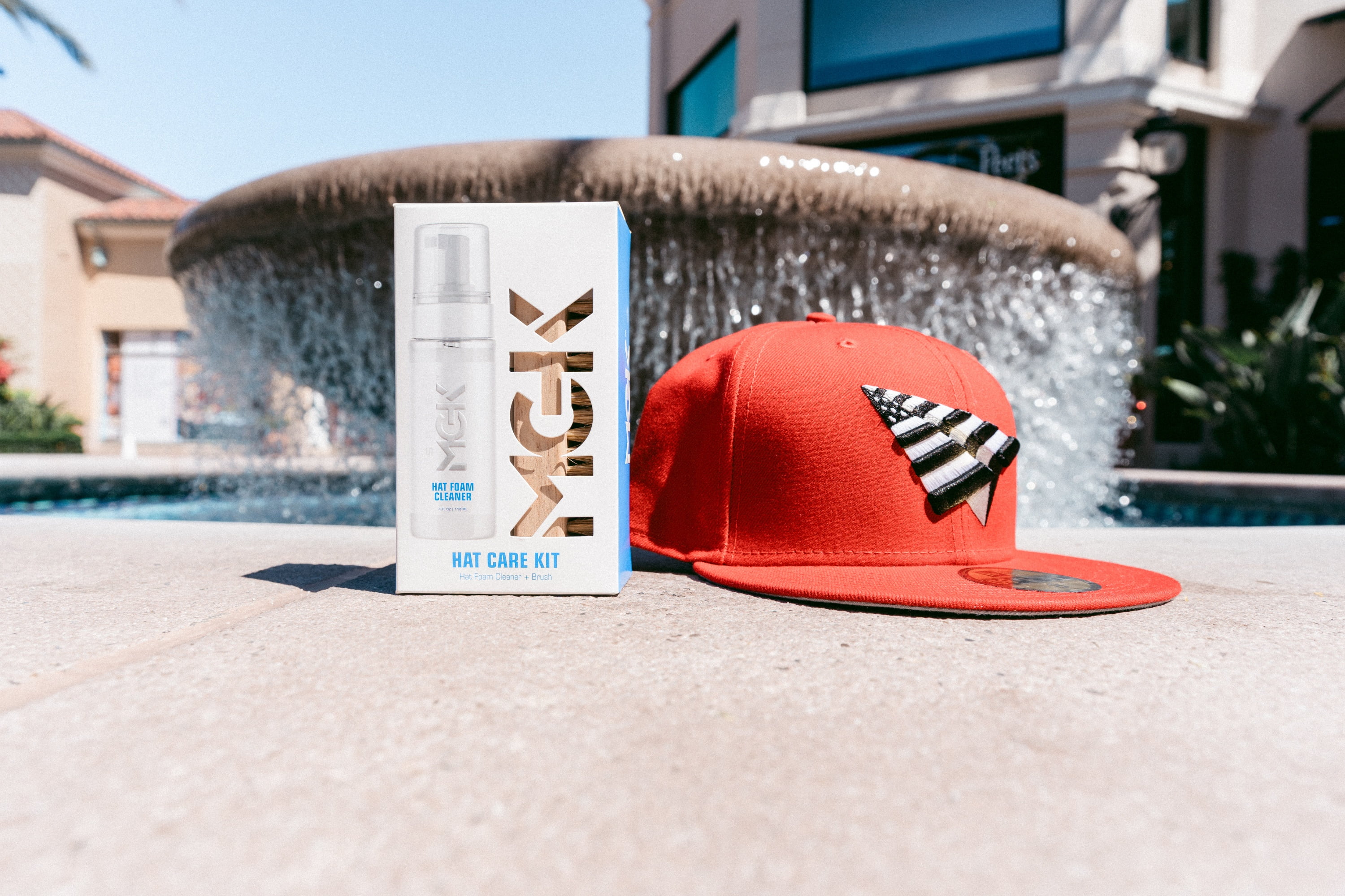 Shoe MGK Hat Cleaner Kit - Foam Cleaner & Brush for Baseball Caps, Cowboy & Fedora Hats - Suitable for Cotton, Wool, Leather & More