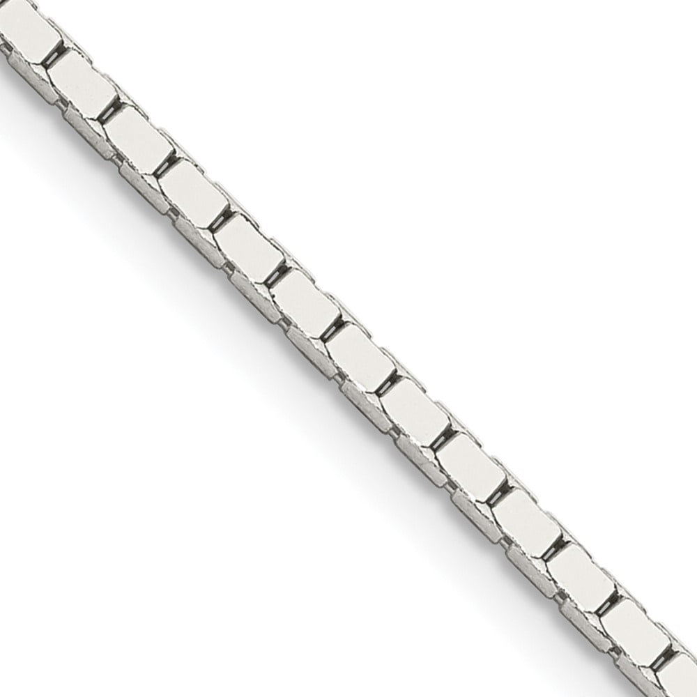925 Sterling Silver Mirror Box Chain Necklace 