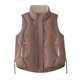 thumbnail image 2 of Chaqueta informal sin mangas con capucha, bolsillos y cuello alto, con bloques de color, para mujer. Chaqueta de algodón para mujer., 2 of 5