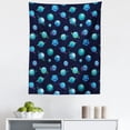 thumbnail image 1 of Planet Tapestry, Fantasia of Galaxy a Portal to the Different Universe Space Illustration, Fabric Wall Hanging Decor for Bedroom Living Room Dorm, 5 Sizes, Navy Blue and Sea Blue, by Ambesonne, 1 of 1