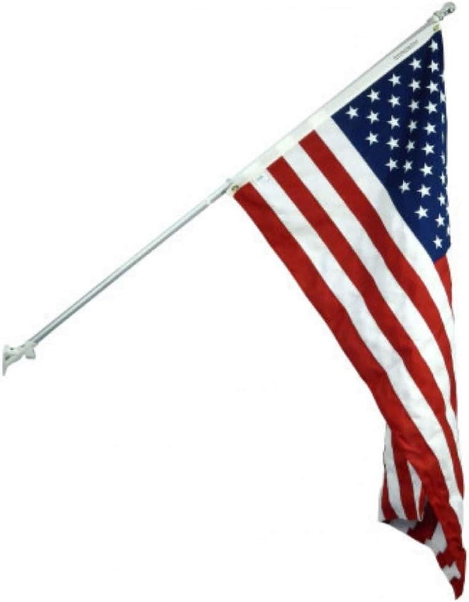 3x5' Worry Free US Flag Super Set- includes pole, bracket and American Flag - Display the US Flag!