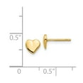 thumbnail image 2 of 14k Yellow Gold Heart Earrings - Measures 6x6mm, 2 of 2