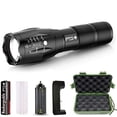 thumbnail image 1 of PeakPlus Rechargeable Tactical Flashlight LFX1000 (18650 Battery and Charger Included) - High Lumens LED, Super Bright, Zoomable, 5 Modes, Water Resistant - Best Camping, Emergency Flashligh, 1 of 5