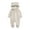 Beige, variant on Baby Plush Long Sleeve Fleece Jumpsuit with Bear Ears Baby Fleece Hooded Jumpsuit Infant Winter Outfi