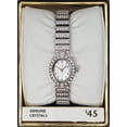 thumbnail image 2 of Elgin Adult Female Crystal Accent Silver-Tone Dressy Expansion Watch (EG9058), 2 of 2