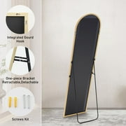 CONCETTA 59x16 Arched Full Length Mirror, Full Body Standing Mirror Floor Mirrors, Gold