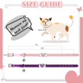 thumbnail image 5 of Miaocao 2 Pack Diamond Cat Collar with Bells and Safety Belt, Adjustable Soft Velvet Kitten Collar with Bling Heart Jewelry, Cute Purple & Pink Cat Collars for Girls & Boys(Neck Girth 8"-10"), 5 of 7
