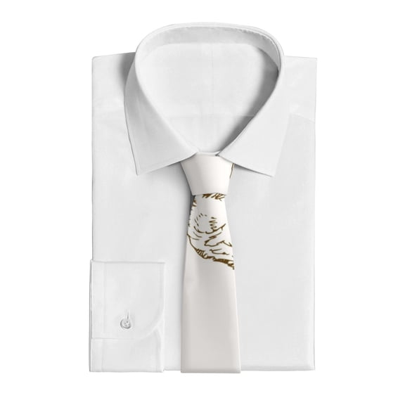 Uemuo Hand Drawn Goose Pattern Men's Necktie Classic Silk Tie Woven Jacquard Neck Ties Business Necktie Gift for Men