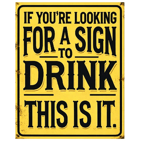 Drinking Beer Liquor Vintage Sign Retro Metal Wall Decor MS61