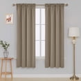 thumbnail image 1 of Cortinas opacas Deconovo con bolsillo para varilla, aislantes térmicos, oscurecedoras para habitación infantil, 107 cm de ancho x 183 cm de largo, color caqui, 2 paneles, 1 of 6