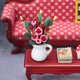 thumbnail image 2 of Juego de jarrones de cerámica en miniatura para casas de muñecas, 7 piezas, azul floral, 2 of 3