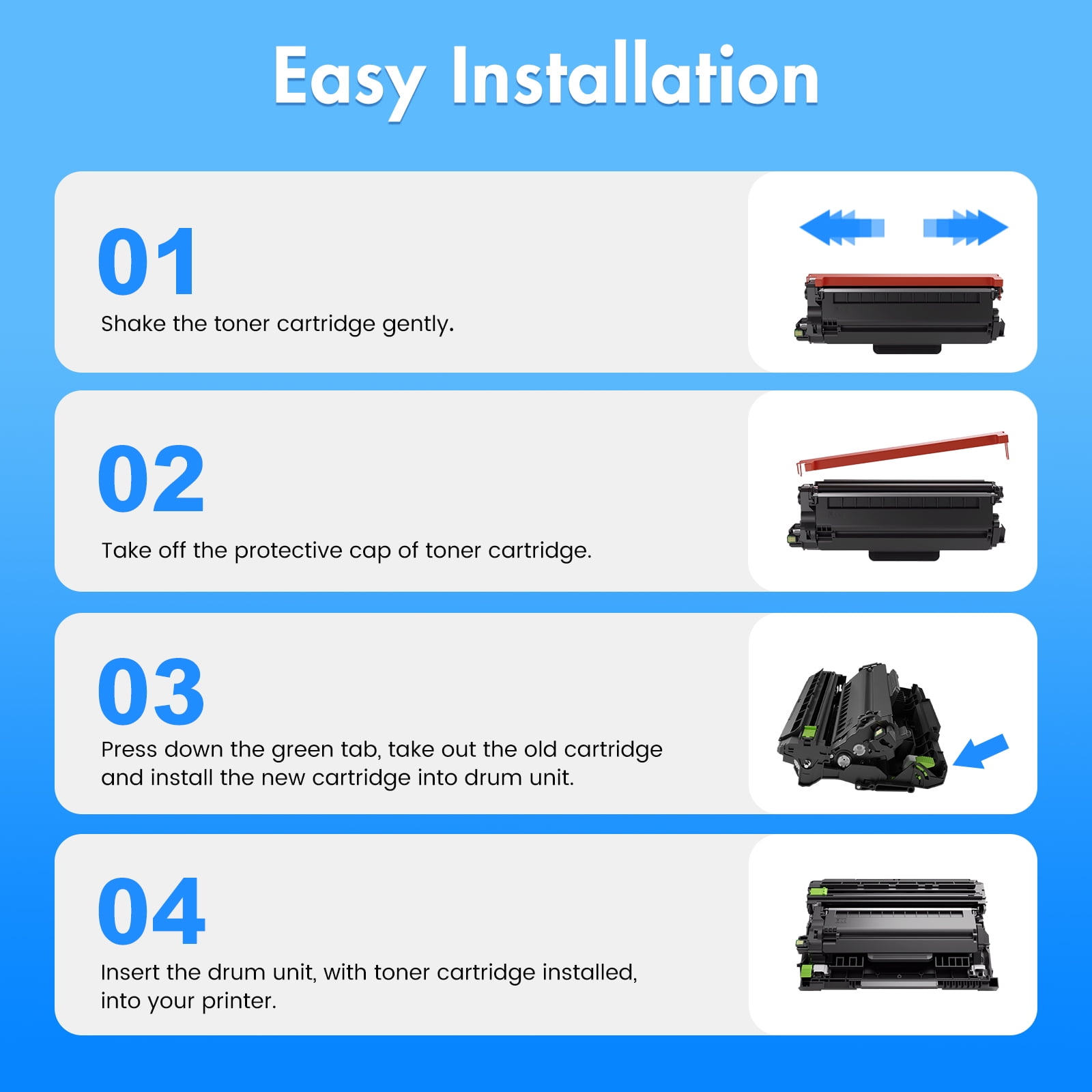 2 Pcs TN830 TN830XL Toner Cartridges Compatible for Brother TN 830XL TN830 TN 830 XL V R HL-L2460dw HL-L2420dw HL-L2465dw MFC-l2820dw Printer Ink Black
